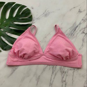 Stoney Clover Ln Target Womens Bikini Top Plus Size 3x New Pink Ribbed Plunge